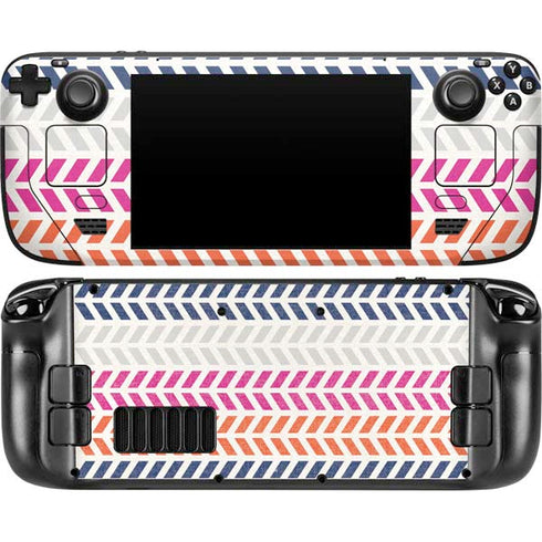 Striped Chevron Steam Deck Handheld Gaming Computer Skin